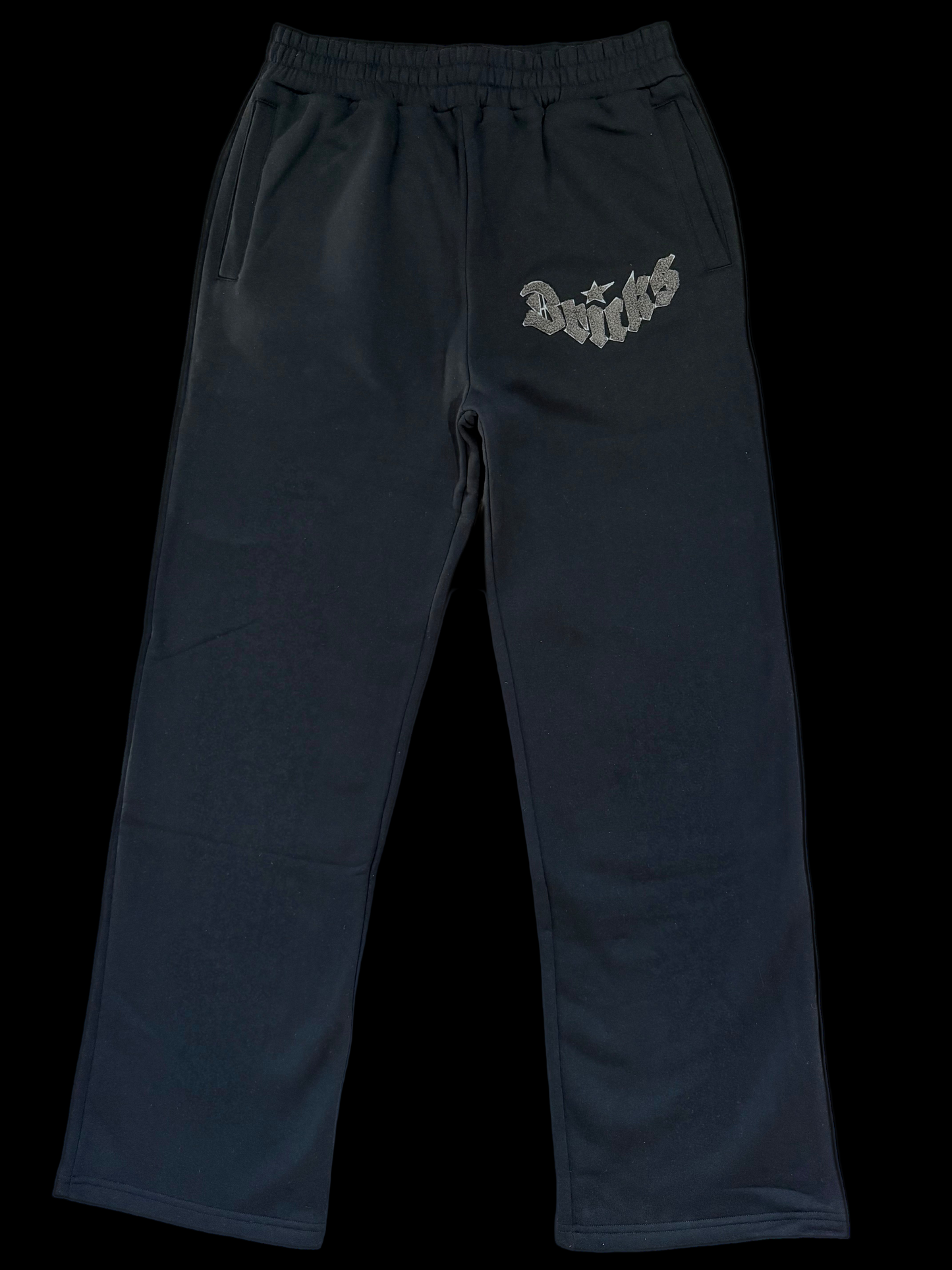 BRICKS BLACK ON BLACK SWEATPANTS