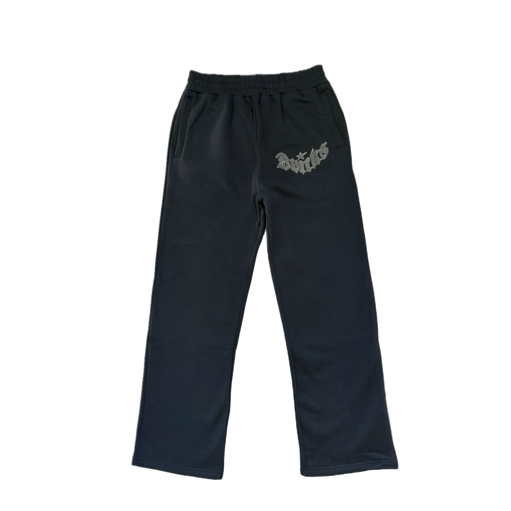 BRICKS BLACK ON BLACK SWEATPANTS